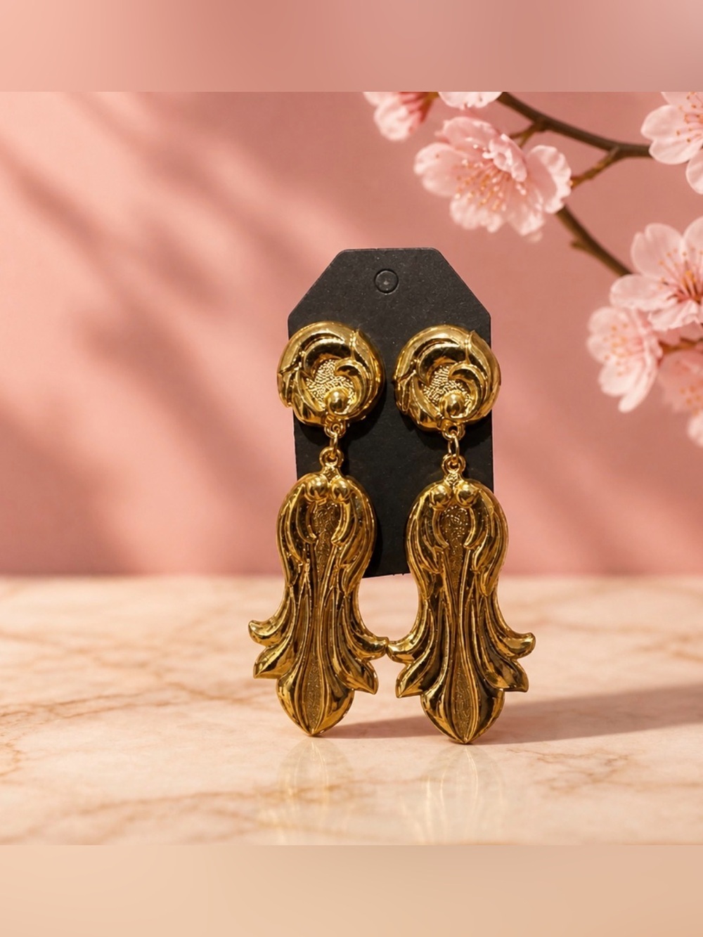 Elegant Gold Dangle Earrings